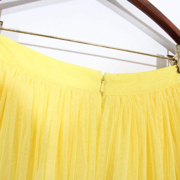 ASOS Yellow Tulle Knee Length Skirt Size 2 - Picture 5 of 10